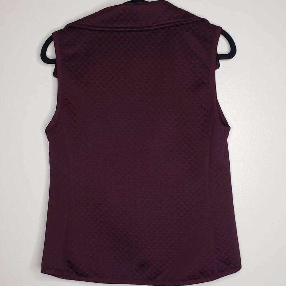 Lauren Ralph Lauren| Burgundy Vest - Picture 2 of 8